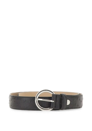 GIANNI CHIARINI ostrich-effect padded belt - Black