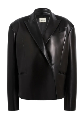 KHAITE lapel fur jacket - Black