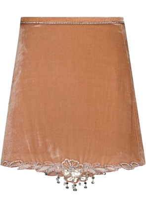 Rabanne crystal-embellished skirt - Neutrals