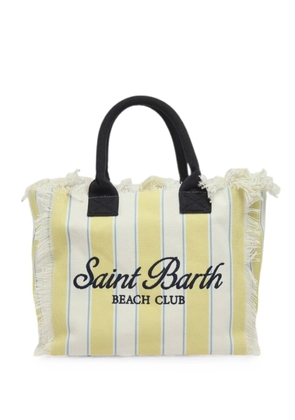 MC2 Saint Barth Vanity striped frayed shoulder bag - Yellow