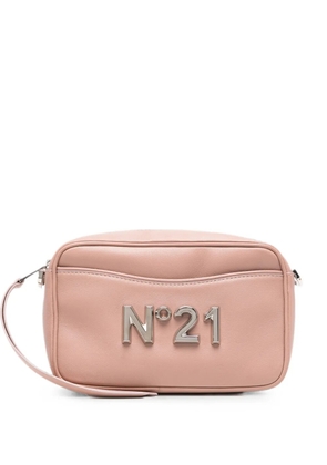 Nº21 logo-plaque cross body bag - Pink