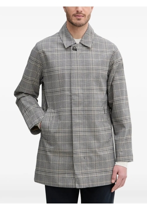Barbour Roking check-pattern single-breasted coat - Neutrals