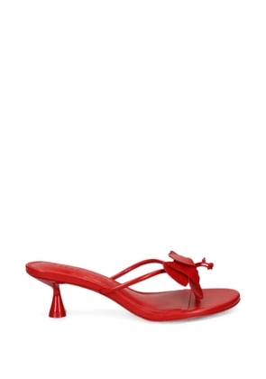 Cult Gaia floral-detail kitten-heel sandals - Red
