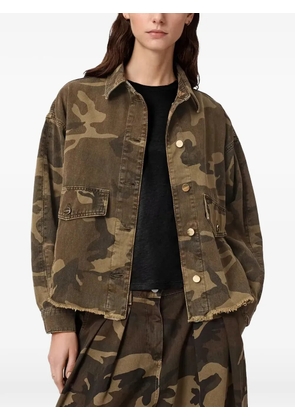 AllSaints Hettie camouflage-print oversized jacket - Green
