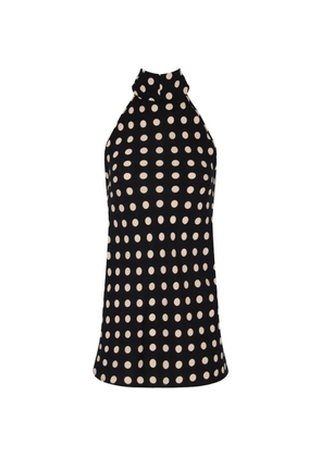 OUD PARIS Murphy polka-dot halterneck top - Black