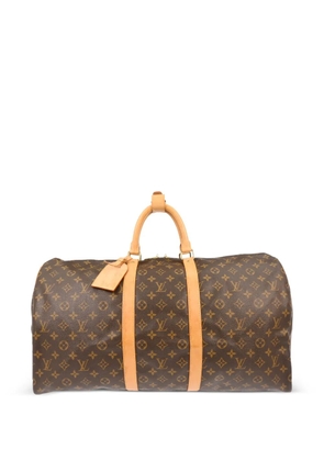 Louis Vuitton Pre-Owned 2008 55 Keepall Monogram luggage bag - Brown