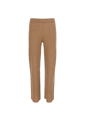 Kangra linen-knit palazzo pants - Brown