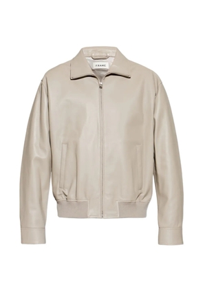 FRAME leather bomber jacket - Neutrals