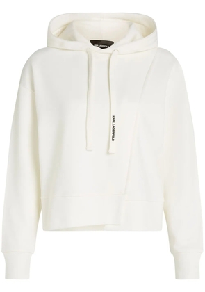 Karl Lagerfeld asymmetric hoodie - White
