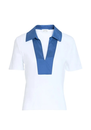 Tanya Taylor Melanie contrast-collar T-shirt - White