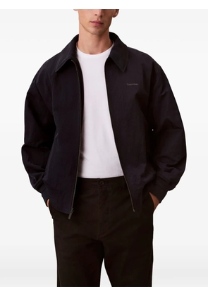 Calvin Klein logo-print zip-up jacket - Blue