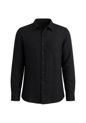 Hannes Roether chest-pocket long-sleeve shirt - Black