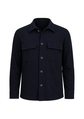 Fradi textured chest-pocket overshirt - Blue