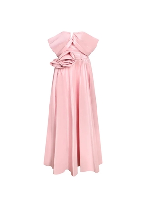 NISSA maxi floral-detail lace-up dress - Pink