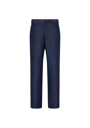 Giorgio Armani straight-leg tailored trousers - Blue