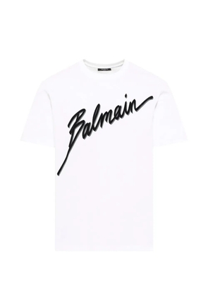 Balmain logo-embroidered T-shirt - White