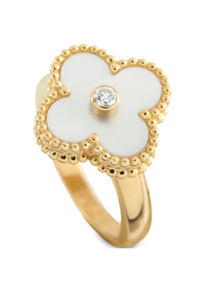 Van Cleef & Arpels Pre-Owned Alhambra diamond and mother-of-pearl ring - Gold
