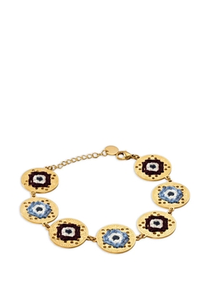 L'EIGHT STUDIO embroidered openwork medallion bracelet - Gold