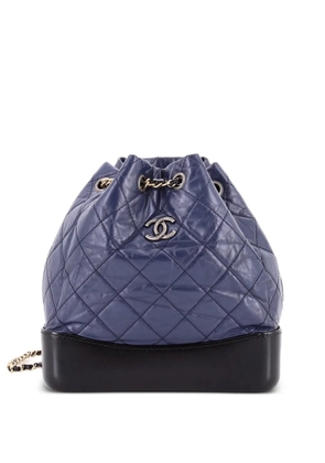 CHANEL Pre-Owned Gabrielle Quilted Calfskin Small backpack - Black