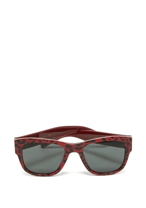 Dolce & Gabbana Pre-Owned leopard-print wayfarer sunglasses - Red