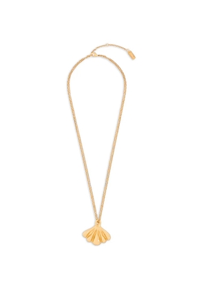 Chloé shell-pendant layered-chain necklace - Gold
