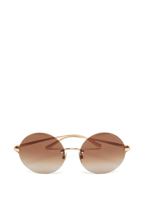 Dolce & Gabbana Pre-Owned round rimless sunglasses - Gold