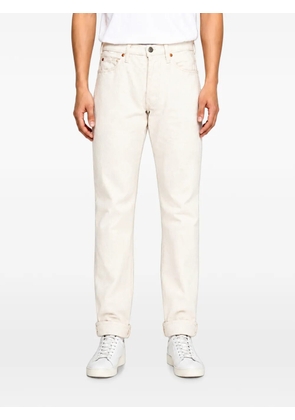 Samurai Jeans logo-patch straight-leg jeans - Neutrals
