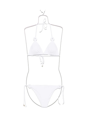 Fisico triangle-cup bikini - White