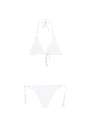 Fisico triangle-cup bikini - White