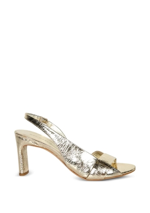 Del Carlo crinkled-effect slingback sandals - Gold