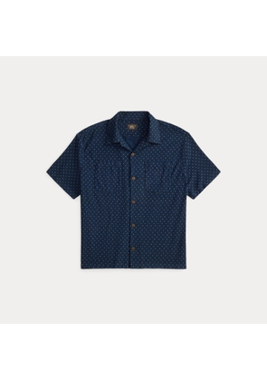 Star-Print Indigo Jersey Shirt