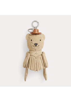Western Polo Bear Leather Bag Charm