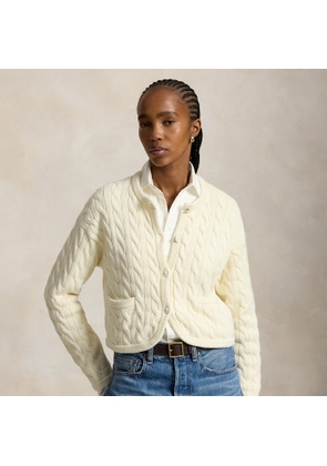 Cable-Knit Cotton-Blend Cardigan