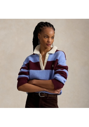 Striped Wool-Blend Rugby Jumper