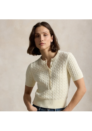 Mini-Cable Short-Sleeve Henley Jumper