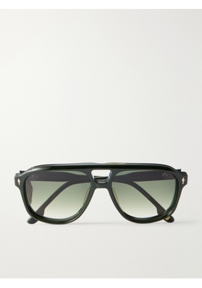 Jacques Marie Mage - Leonard Aviator-Style Acetate Sunglasses - Men - Black