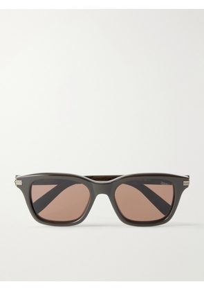 Zegna - Rectangular-Frame Acetate Sunglasses - Men - Brown