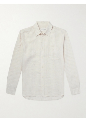 Frescobol Carioca - Telles Striped Linen Shirt - Men - White - S