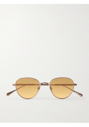 Garrett Leight California Optical - Wells J Round-Frame Titanium Sunglasses - Men - Metallic