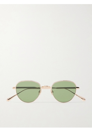 Garrett Leight California Optical - Wells J Round-Frame Titanium Sunglasses - Men - Gold
