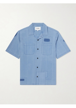 Corridor - Patchwork Cotton Shirt - Men - Blue - S
