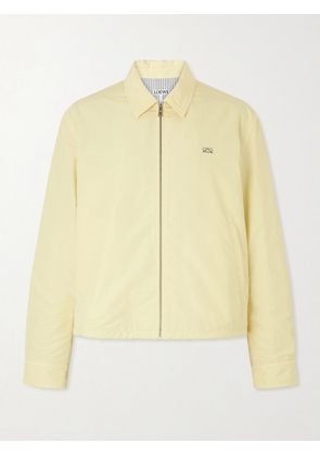 LOEWE - Logo-Embroidered Cotton-Blend Jacket - Men - Yellow - IT 46
