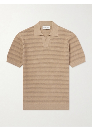 Frescobol Carioca - Rino Open-Knit Cotton Polo Shirt - Men - Brown - S