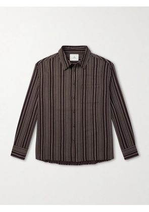 The Elder Statesman - Striped Wool and Cashmere-Blend Shirt - Men - Brown - S