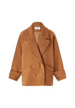 Woolen cropped coat