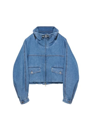 Zip-up denim jacket