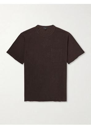 James Perse - Distressed Cotton-Jersey T-Shirt - Men - Brown - 1