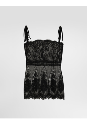 Dolce & Gabbana Lace Top - Woman Shirts And Tops Black 42