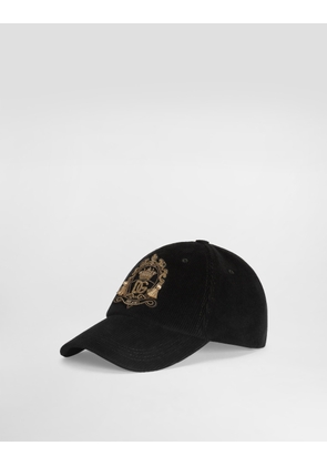 Dolce & Gabbana Corduroy Baseball Hat - Man Hats And Gloves Black 58