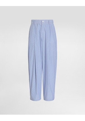 Dolce & Gabbana Striped Cotton Jogging Trousers - Man Pants And Shorts Multicolor 52